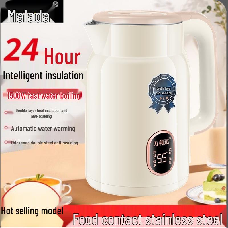 

Smart Stainless Steel Electric Kettle with Heat Preservation & Constant Temperature Features