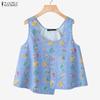 Women Floral Print Summer Casual Sleeveless Tank Tops