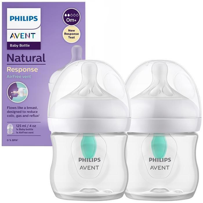 Biberon bébé - Philips Avent - SCY67001 - Anti colique - Débit naturel - 2x125ml