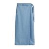 Womens/Ladies Column Denim Wrap Skirt