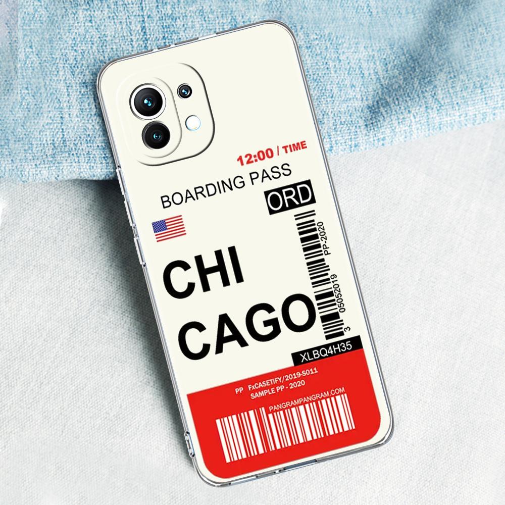 Case For Xiaomi Mi 15 14 13 12 11 Lite 15T 13T 12T Poco X7 X6 X5 Pro 5G X3 NFC F7 F6 F5 Cover World City Travel Ticket New York