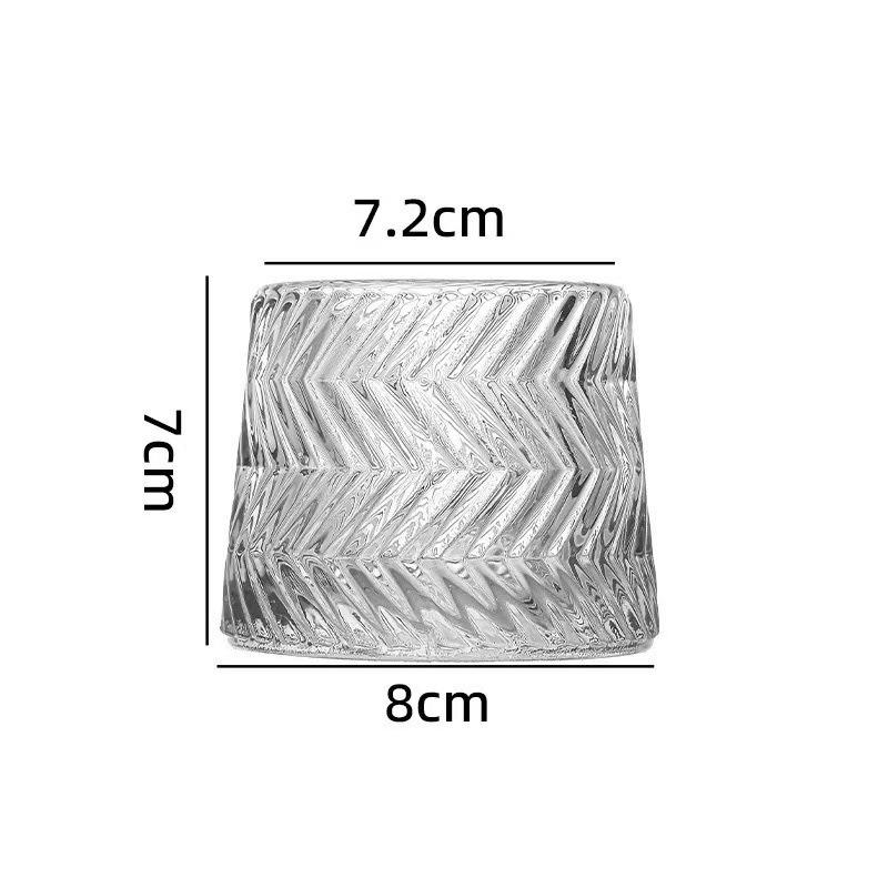 European Style Thickened Transparent Glass Candle Holder Ornament