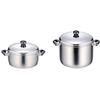 Miyazaki Seisakusho Objet Jumbo 25cm Deep Two-Handled Pot, Made In Japan, 5-Year Warranty, Induction Compatible, Lightweight, OJ-39