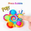 Colorful Bubble Music Rotating Fingertip Gyroscope Release Press And Release Silicone Toy