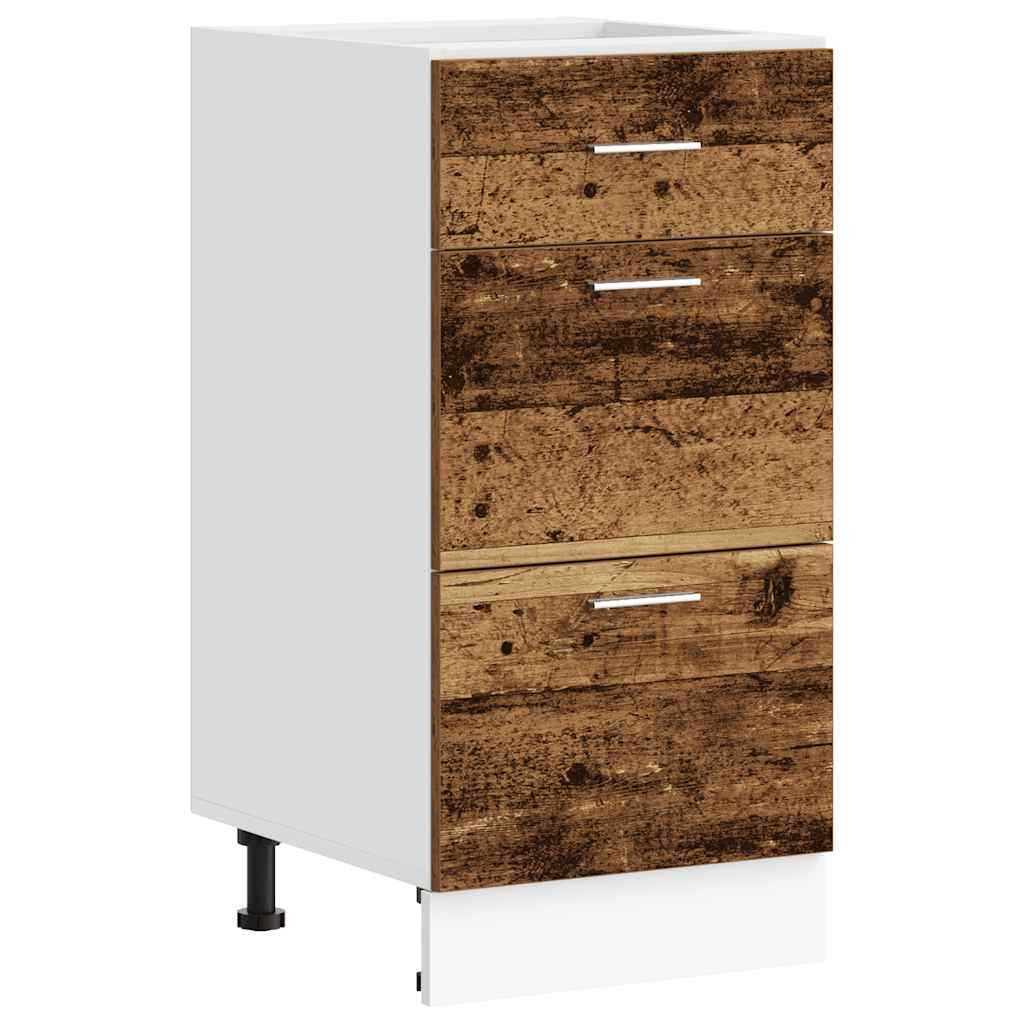 Lyon Under Cabinet with Vintage Wood Look 40 X 46 X 81.5 Cm Particleboard