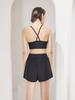 Bohemianbeullu True Black Layered Wrap Shorts