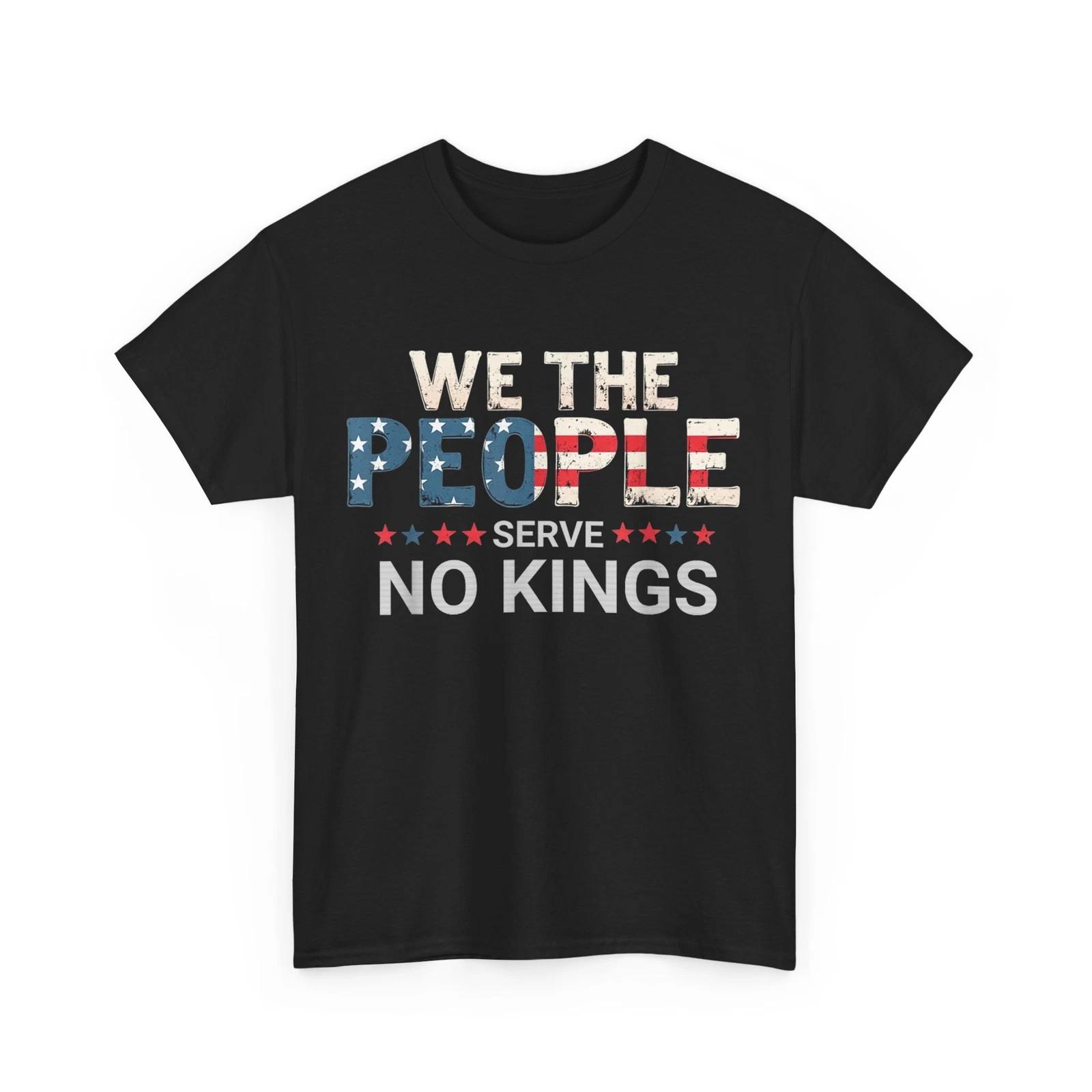 No Kings In America Shirt, American Flag We The People Vintage Shirt 4XL