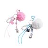 Stylish Pearls and Furry Sphere Pendant Multipurpose Pearls Sphere Key Rings Soft Car Key Chain Charm for Fashion Lovers