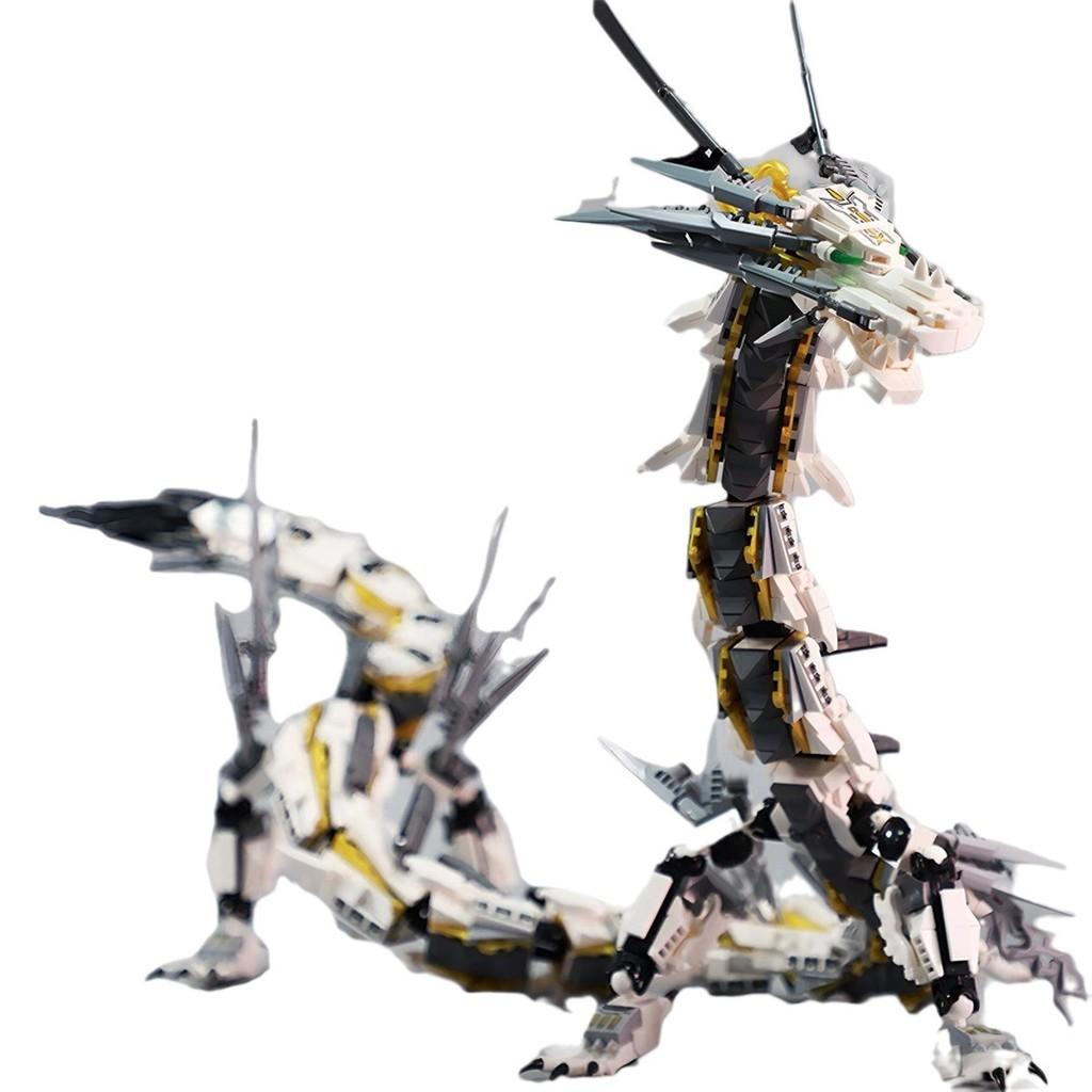 1485PCS White Dragon Model Building Blocks Movie Series City Bricks Educational Construction Toys For Children Friends