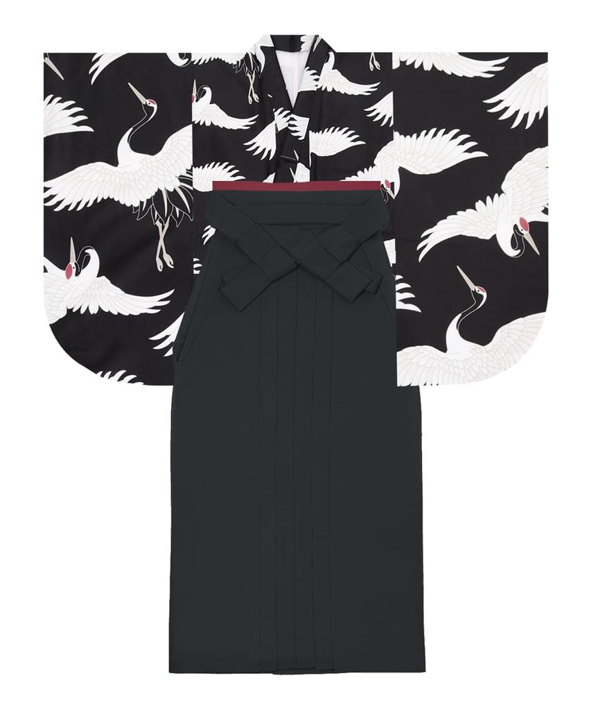 Hakama Two Shaku Sleeve Plain Graduation 4 Piece Set Hakama Lower Gorgeous E F Kissho Hakama [KYOETSU] Set, Kimono, Hakama, Ceremony, (Kimono, Hakama,