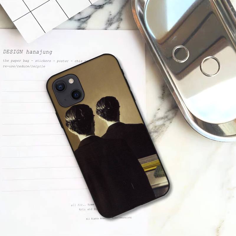 Custodia per telefono Rene Magritte Art per iPhone 11 12 Mini 13 14 Pro XS Max X 8 7 6s Plus 5 SE XR Shell