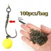 100Pcs Carp Fishing Heat Shrink Tube Kit Anti-Tangle Hook Sleeves Hair Rig Accessories Durable Fishing Tackle