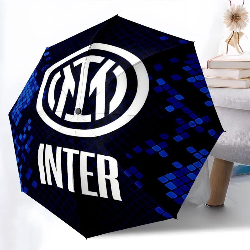 Inter Milan, Automatic Folding Umbrella, Portable and Foldable Design, 8 Ribs, a Christmas or Birthday Gift.