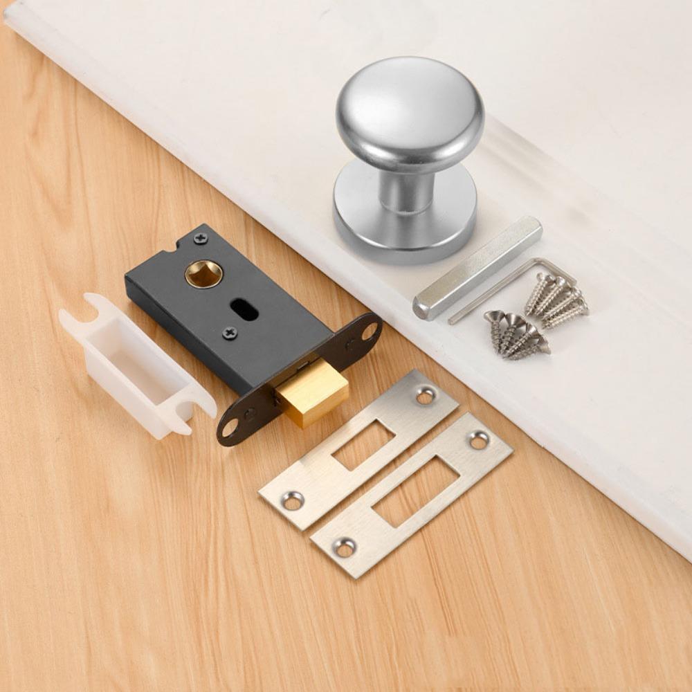 

Round Handle Single-sided Invisible Door Lock Concealed Door Handle Door Knob Bathroom Style 2