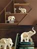 A Pair of Elephant Statues Resin Crafts Implied Fortune Object Living Room Porch Desk Decoration Lucky Indian Elephant Ornaments
