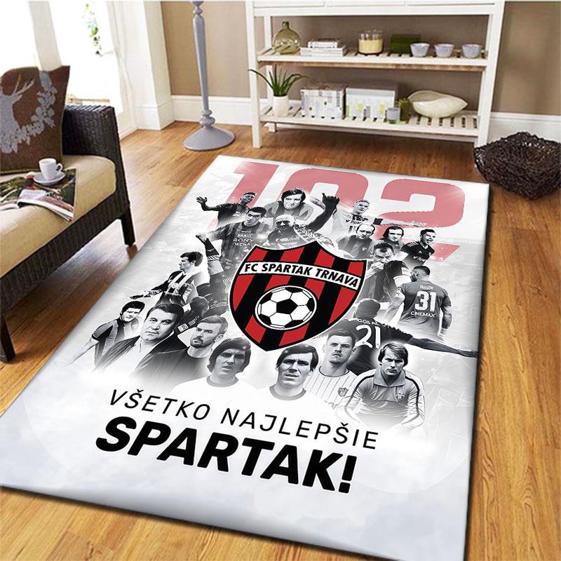 Tappeto FC Spartak Trnava per Soggiorno Camera da Letto Decorazione Divano Casa, Tappetino Antiscivolo per Giochi Bambini