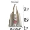 Cute Strawberry Tote Bag Aesthetic for School Girls Purses Shopper Designer Handbag Japanese Women Peach Print Eco Shoulder Bags