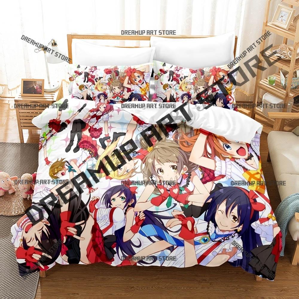 Fashion Love Live Kousaka Honoka Bedding Set Single Twin Full Queen King Size Bed Set Kids Bedroom Duvetcover Sets Bed Sheet Set
