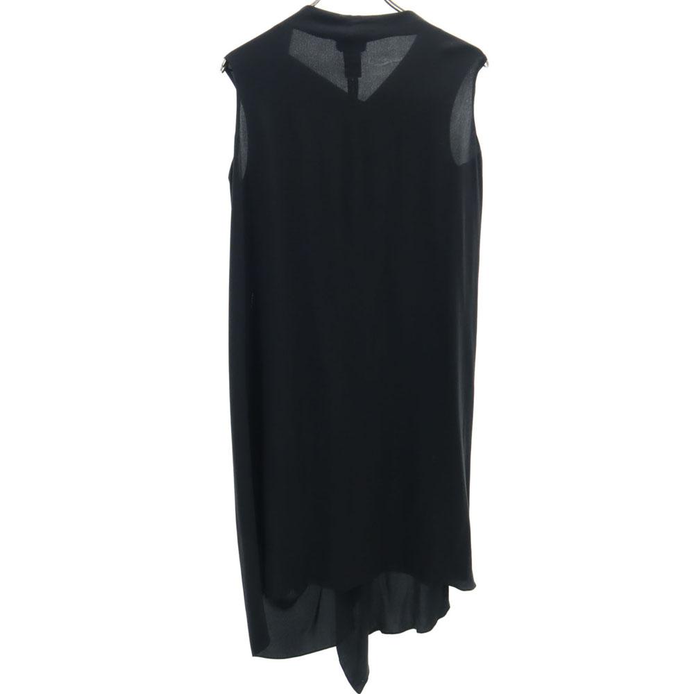 Moschino Made In Italy No Sleeve Long Dress 38 Black Series Women Used