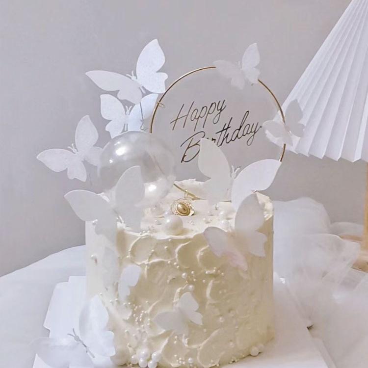 Toppere de tort fluturi roz cu margini aurii - Perfecte pentru sărbătorile de ziua de naștere ale prințeselor