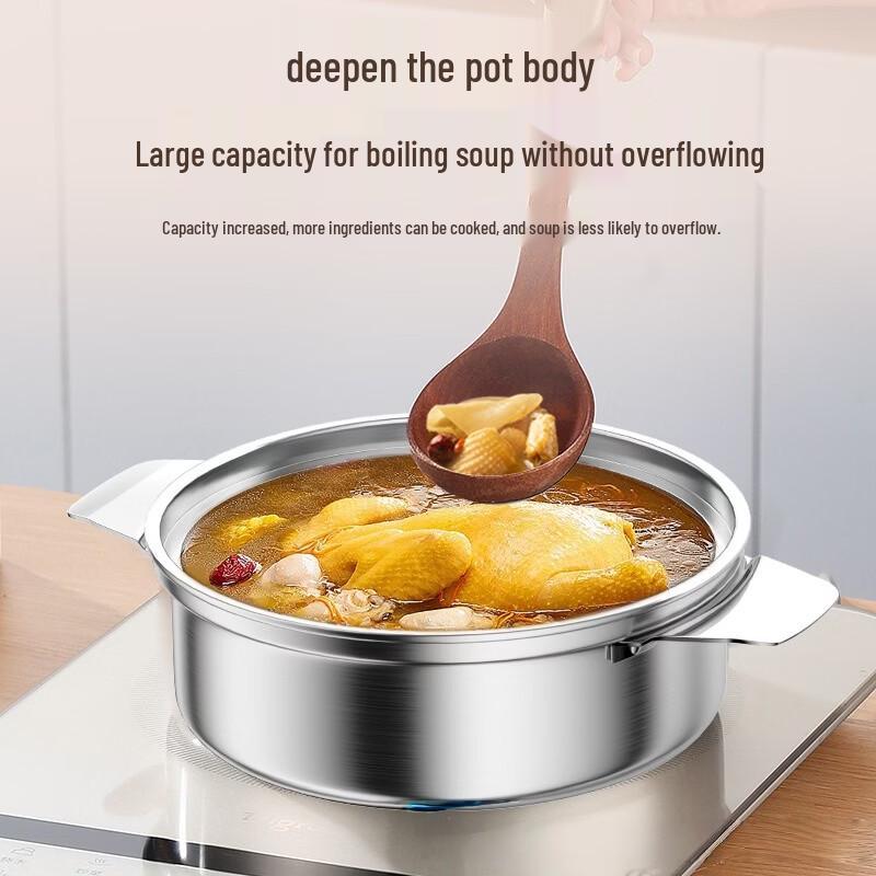 Wutuo 24 см Двойная котел-кастрюля из нержавеющей стали