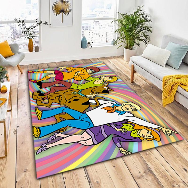 Halloween Cartoon Comedy Adventure Movie Scooby-Doo Carpet Is Suitable for Living Room and Bedroom Doormats Office Balcony Decorative Carpet V6