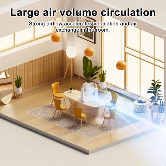 Asztali ventilátor állítható szöggel 3 szélsebesség Erős légáramlás Alacsony zajszint Újratölthető Asztali Akasztható Elektromos Ventilátor Léghűtő