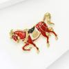 Enamel Horse Brooch for Women Animal Lapel Pins Party Accessories Valentine's Day Gifts