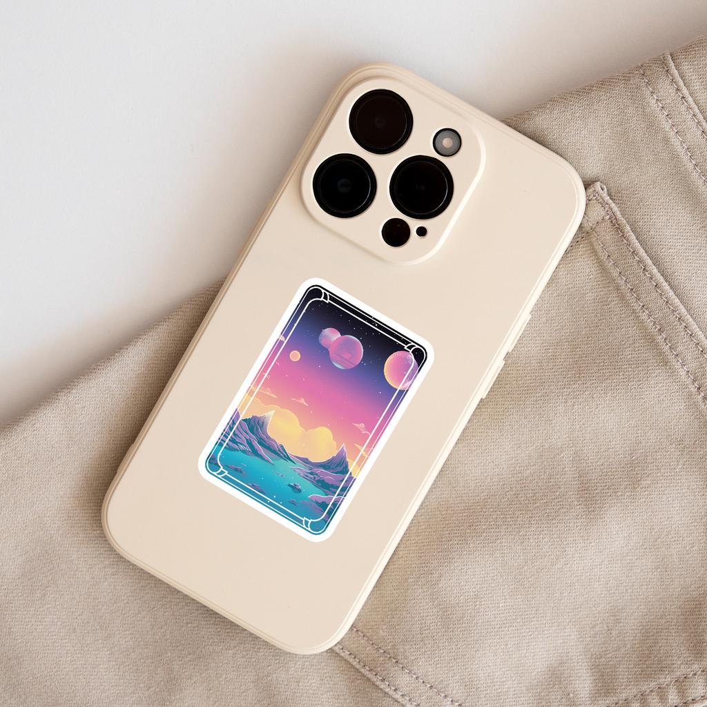 50 Cyber Planet Card Graffiti Stickers DIY Stationery Stickers Water Cup Computer Waterproof Decorative Stickers