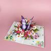 1 Stück Lebendige 3D Pop-Up Grußkarte, Bunte Schmetterlinge & Gänseblümchen, Perfekt für Geburtstag Muttertag Hochzeit