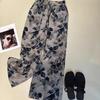 Women's Summer 2026 Sun Protection Wide-Leg Printed Pants - Slimming, Casual, and Versatile Long Style