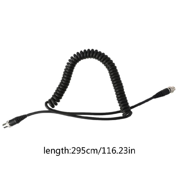 Metal Detector Spring Power Cable Black for GFX7000 4500 5000 Power Cord 1 Meter