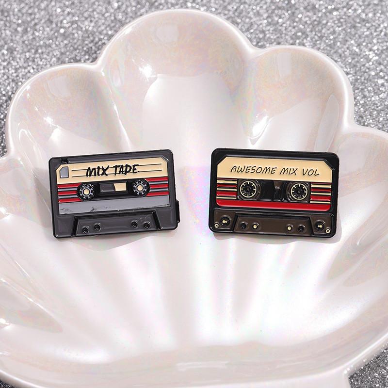 Music Cartoon Artistic Cassette Brooch Colorful Alloy Pin Unique Decoration Everyone For
