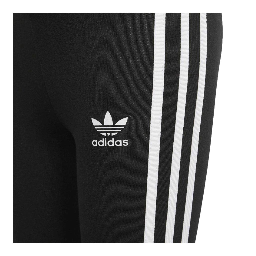 Adidas Girls Adicolor Cotton 3 Stripes Tight Leggings