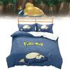 Pokemon Snorlax 3d Digital Print Bed Set With Cartoon Pattern For Kids Bedroom Decor