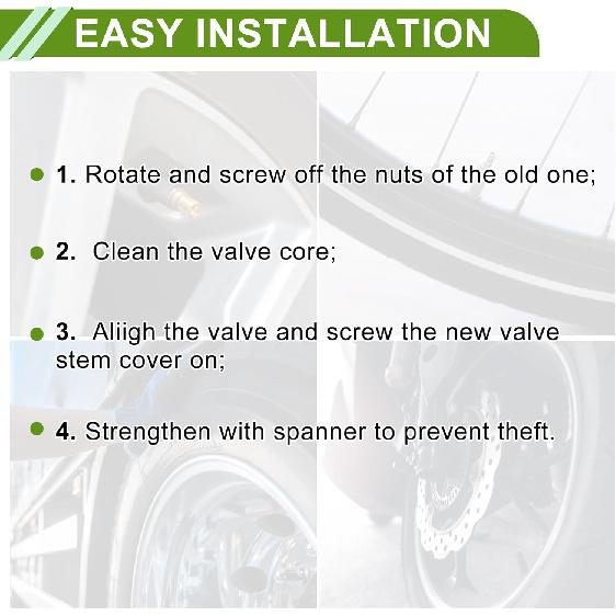 Tire Valve Stem Caps Decorative Black Wings Pattern Tyre Valve Dust Covers 7x22mm Aluminum Alloy 4 Pcs