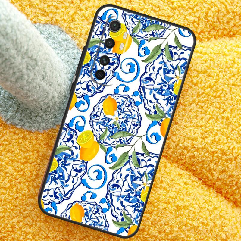 Mittelmeer-Zitronen-Hülle für Xiaomi 13T 14T 15T 14 15 Ultra 17 Pro Max Hülle für POCO F8 F7 X7 Pro F5 F6 X5 X6