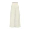 Women High Waist Wide Leg Pants Button Detail Straight Leg Casual Trousers Lightweight Loose Fit Bottoms for Everyday Wear
