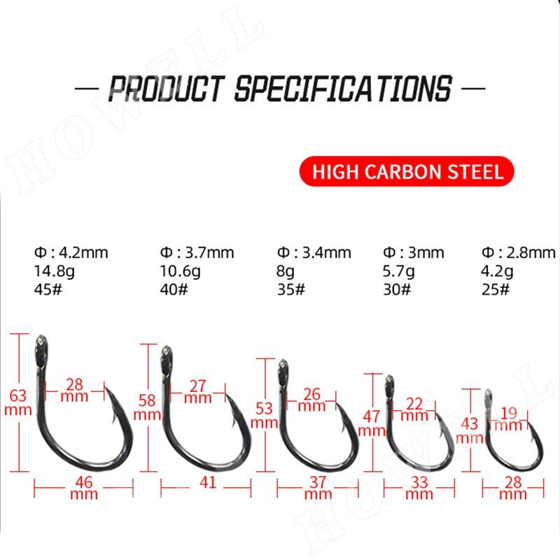 Large Hook for Deep-sea Creatures, Large Hook Tube, Hook with Crooked Mouth, Large-sized Fishing Hook