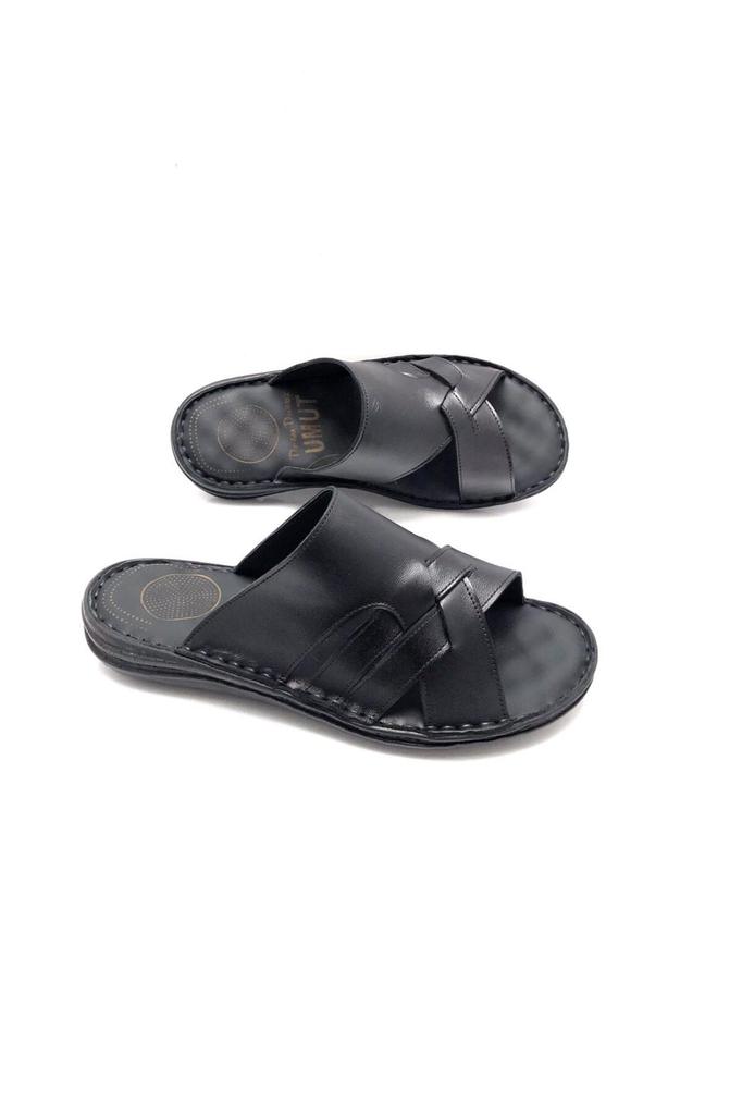 Genuine Leather Full Orthopedic Massage Men's Slippers