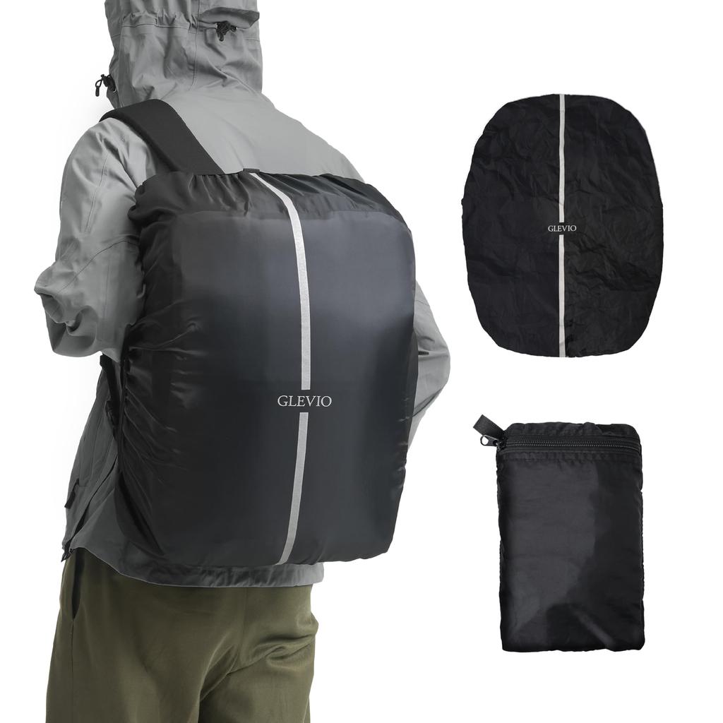 Rain water with reflective for going to business cross belt expandable backpack for men and with storage black backpack [Grevio] cover, repellent,