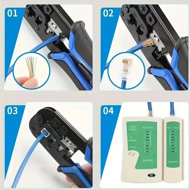 50 Stück RJ45 Stecker Stecker Netzwerk Ungeschirmt RJ45 Perforierter Kristallkopf Netzwerkkabel