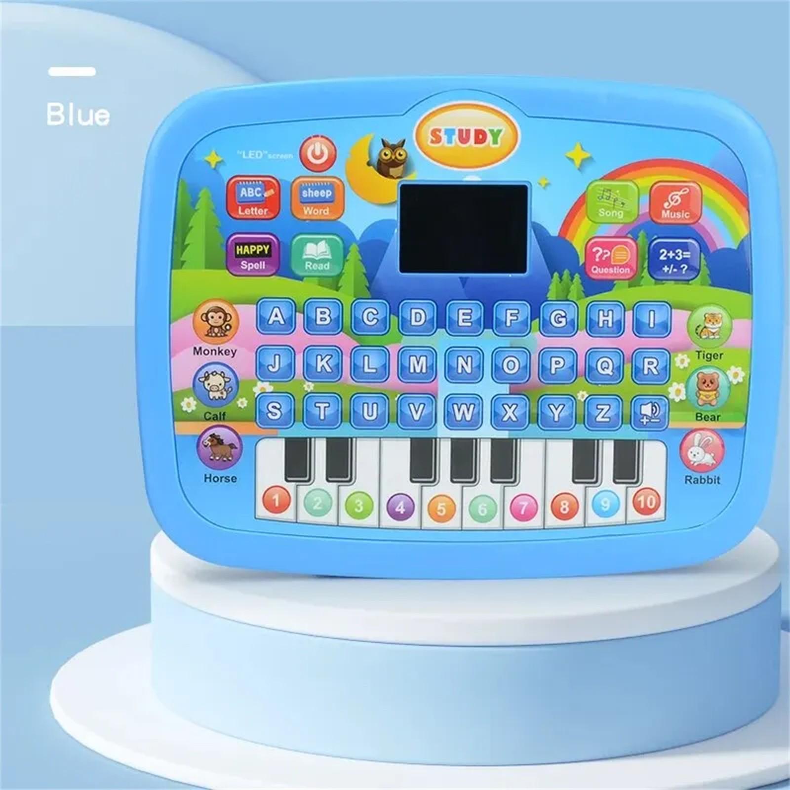 

Обучающие игрушки-машины, электронная обучающая игра для девочек и мальчиков от 3 лет, подарок на день рождения, детский компьютер one size синий