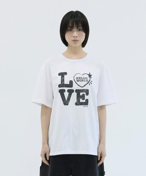 Mimdeowodeulobeu Dear World Love T-Shirt_Black