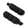 2xMotorcycle Foot Pegs Footrest Pedal Black Rubber For Harley Sportster XL 883 1200 Touring Dyna Softail Breakout Custom FLHX
