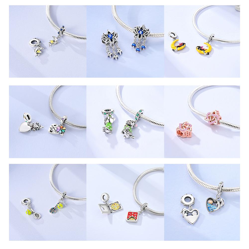 Original Newest Copper Charms Beads Fit Original Bracelet Necklace Pendants Diy For Women Jewelry Making Gift