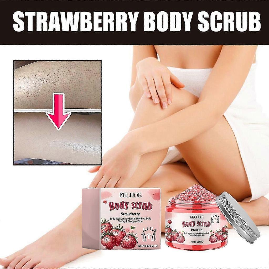 New Model Eelhoe Strawberry Body Scrub Moisturizes The Lips, Face And Body, Exfoliates, Peels, Dryness And Hydrates