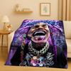 2026 New Top Hip Hop Rapper Star Cartoon Art Flannel Blanket,Ultra Soft Warm Plush Throw for Home Bedroom Bed Sofa Cover Office