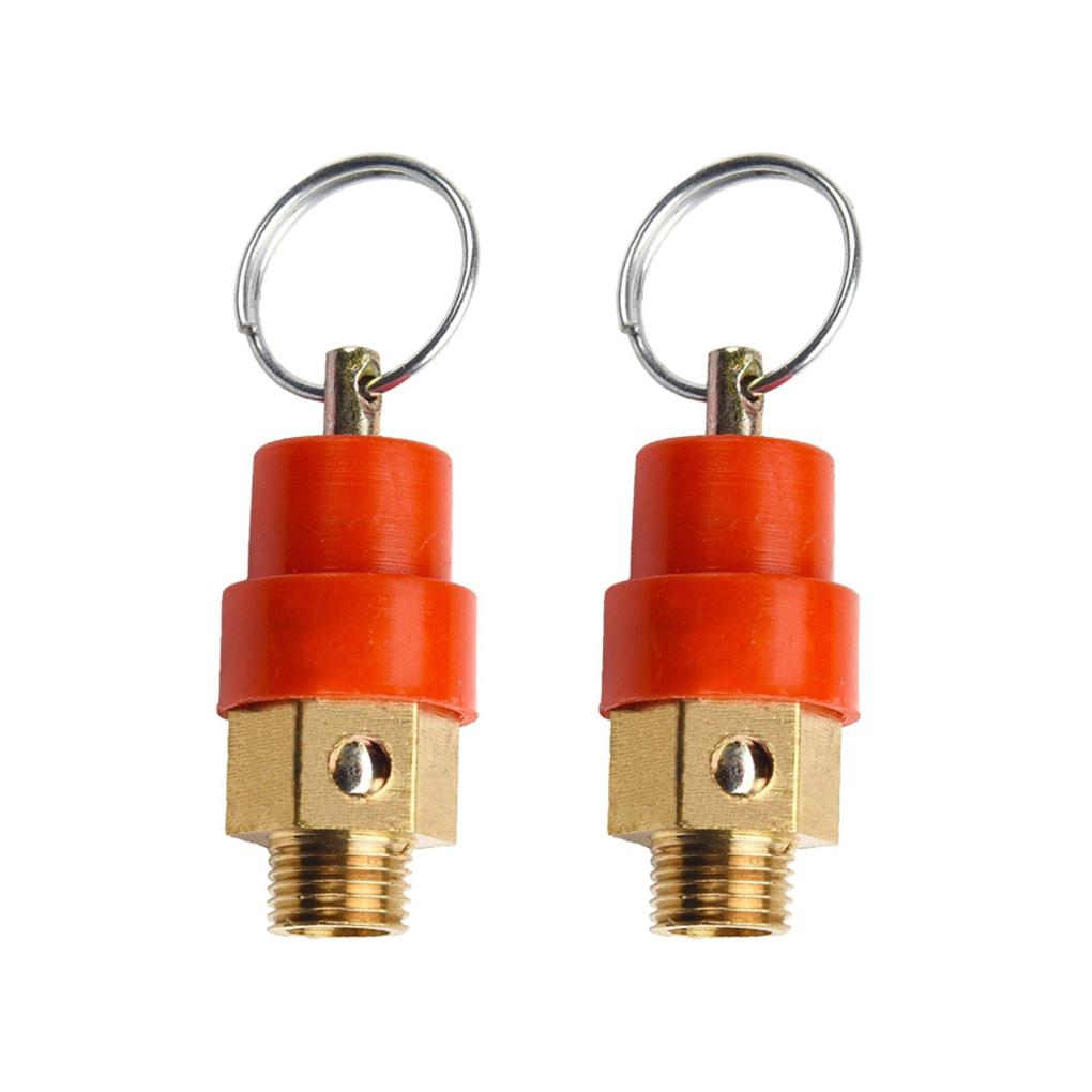 

2Pcs Brass Air Compressor Safety Relief Valve Power Tools Tools Power Tool Valve Tool