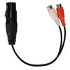 XLR Female to 2 RCA Female Y Splitter Cable 3pin Dual RCA to 1 XLR Female to Female Cable for Microphone Mixer Amplifier